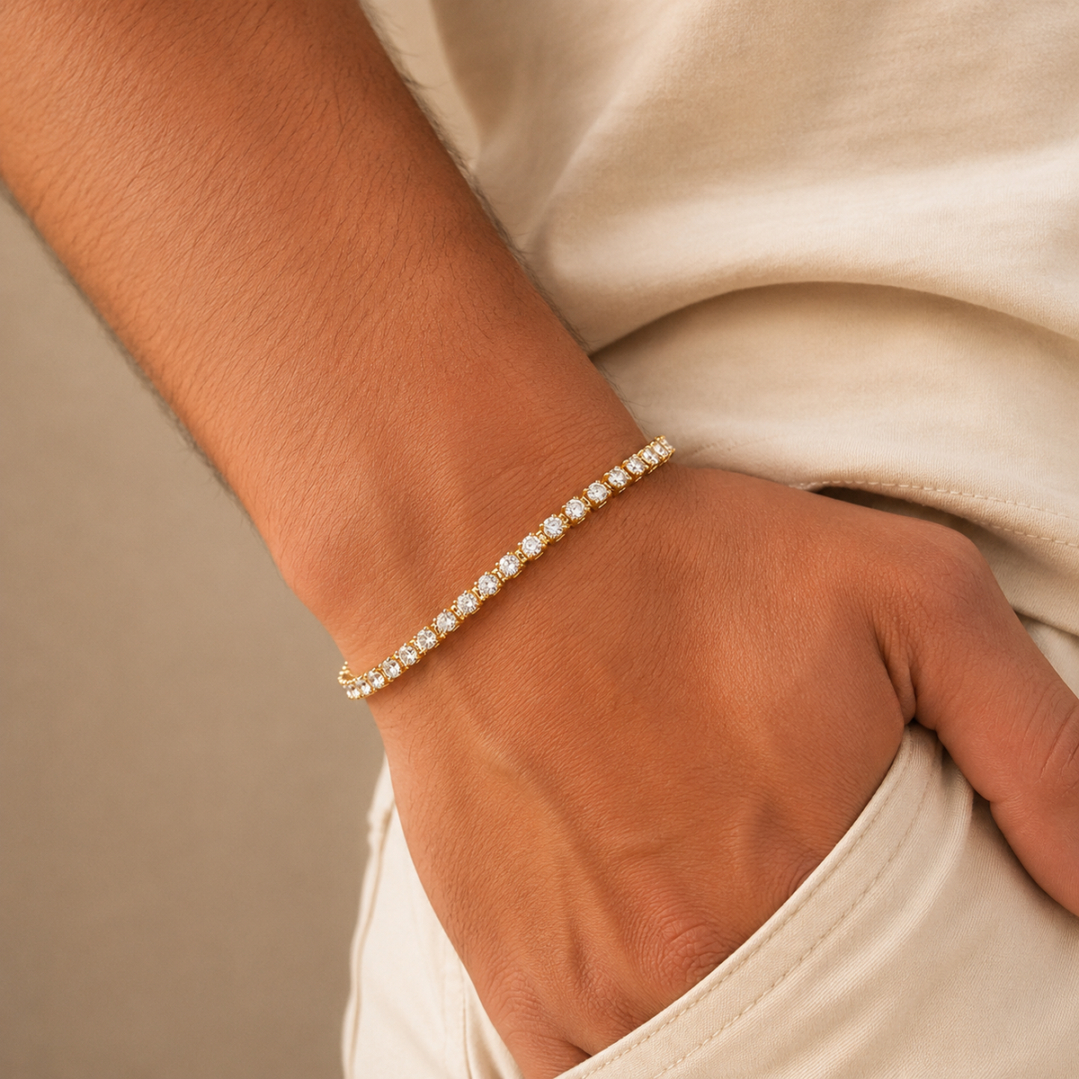 Pulsera Tenis Cristal 18 CM | Envío Gratis
