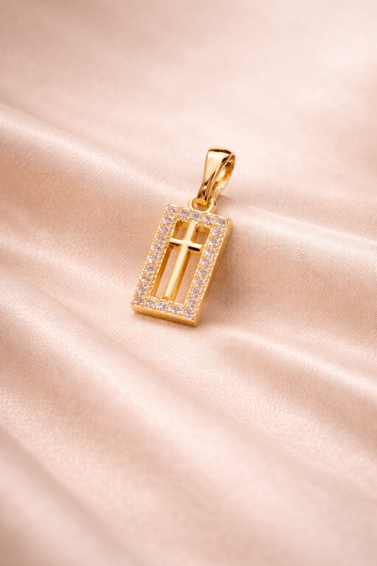 Dije Cruz Rectangular