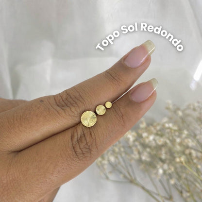 Trío Aretes Sol Redondos