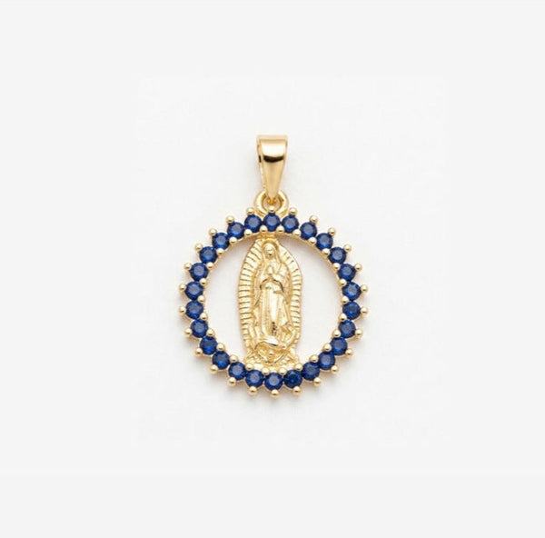 Dije Virgen Guadalupe Zafiro