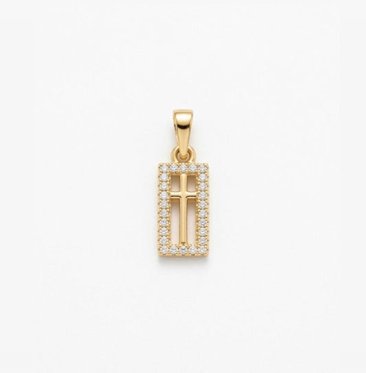 Dije Cruz Rectangular