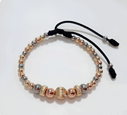 PULSERA DEGRADE ACANALADA CHATA 3 TONOS