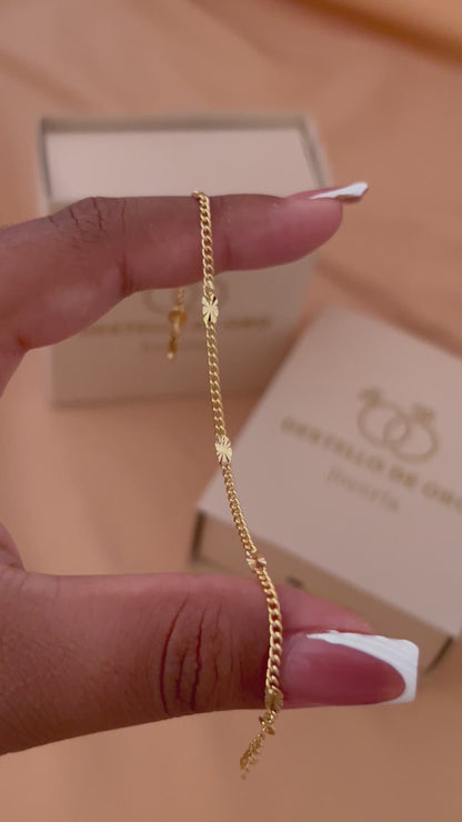 Pulsera Cubana con Destellos