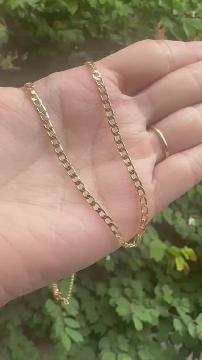 Cadena Cubana Plana Diamantada 50 CM | Envío Gratis