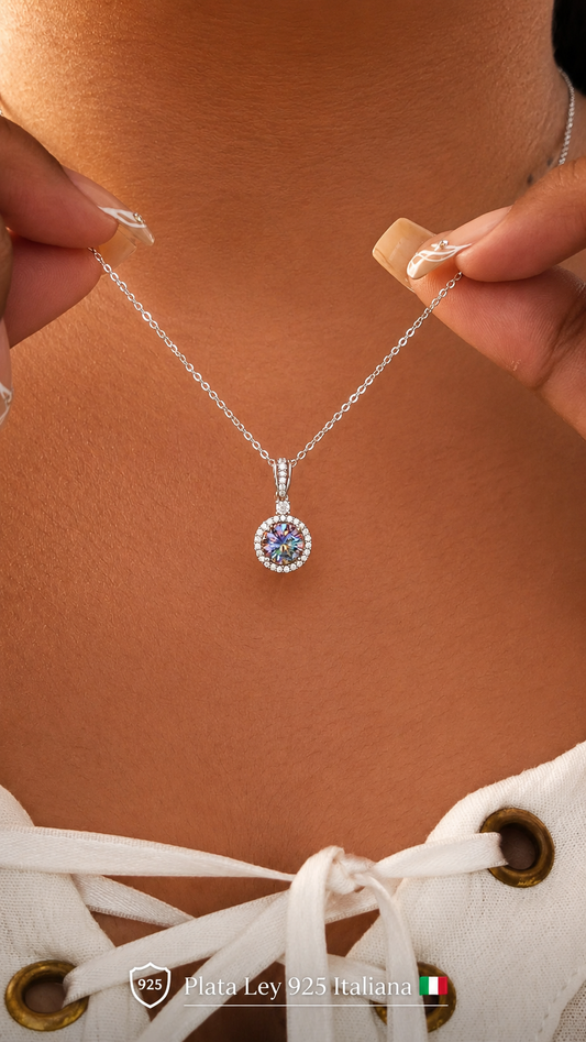 Set Halo Moissanite | Plata Ley 925 Italiana 🇮🇹