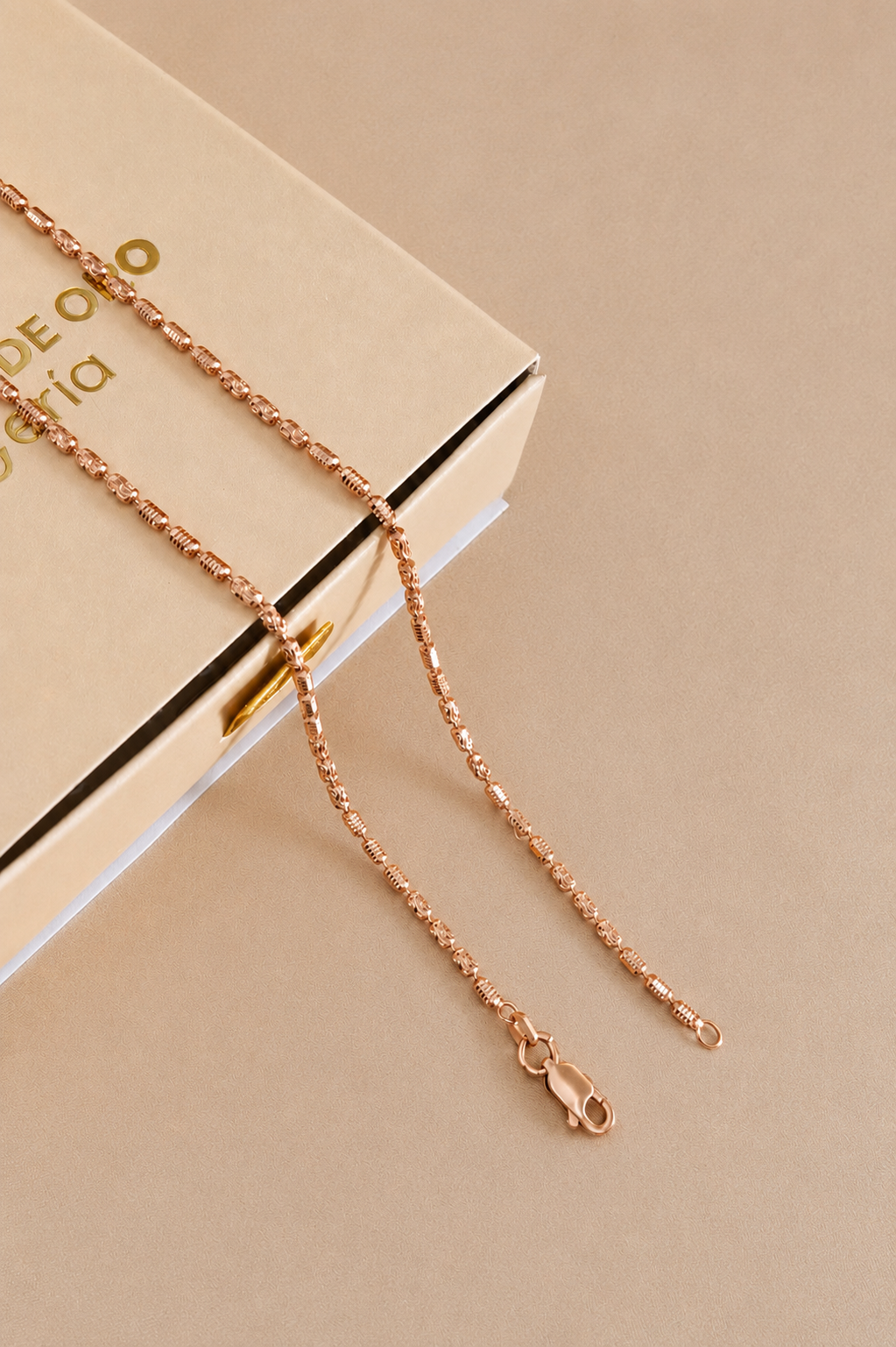 Dúo Pulseras Barril Oro Rosa | 16 & 19 cm