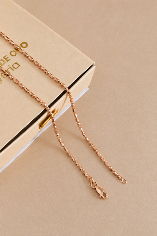 Dúo Pulseras Barril Oro Rosa | 16 & 19 cm