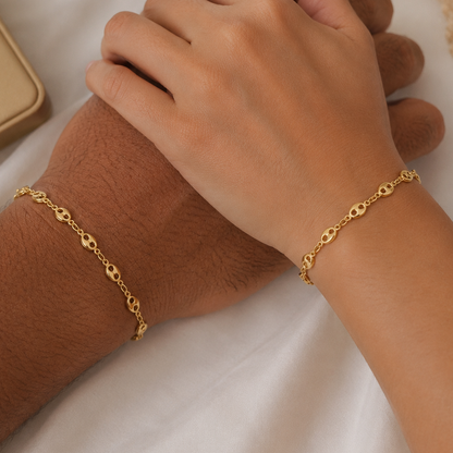 Dúo Pulseras Ancla Elite | 18 Centímetros