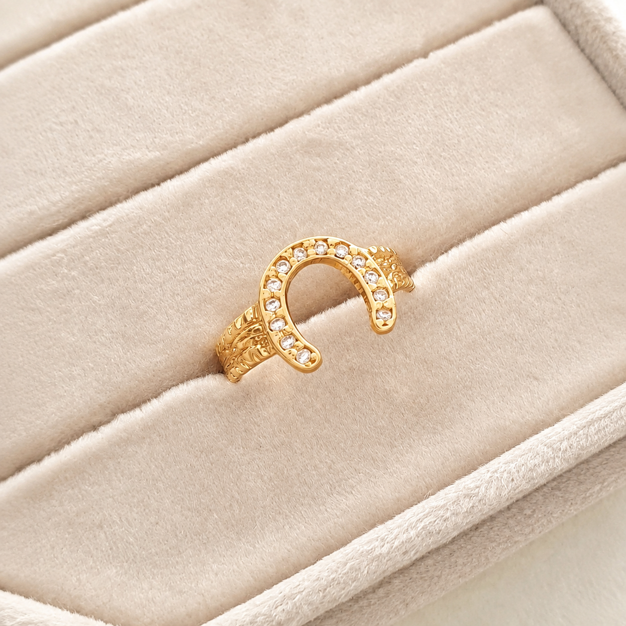 Anillo Herradura Cristal | Envío Gratis
